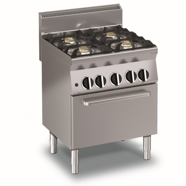 Gas-Herd mit 4 Brennern und Elektro Umluftbackofen