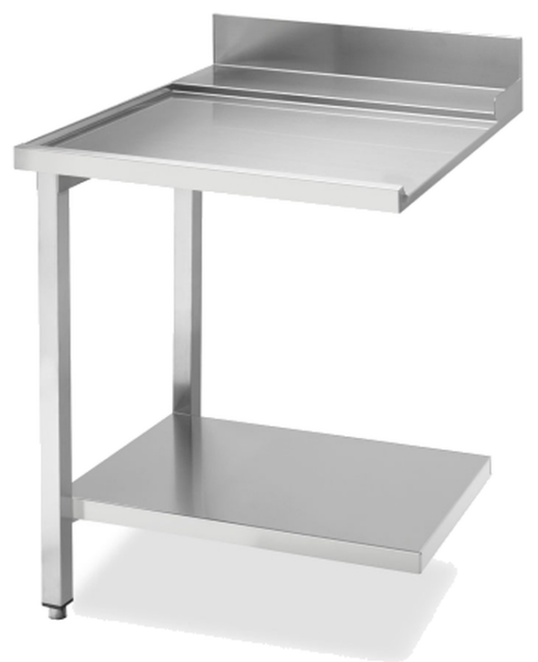 Ablauftisch Breite 70cm mit Grundboden, Anbau links