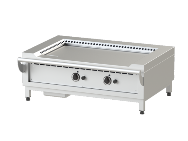 Gas Teppanyaki-Grill mit 2 Heizzonen 14 kW Tischgerät