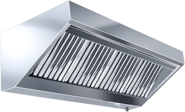 Wandhaube Trapezform 220x110cm Flammschutzfilter Typ F2