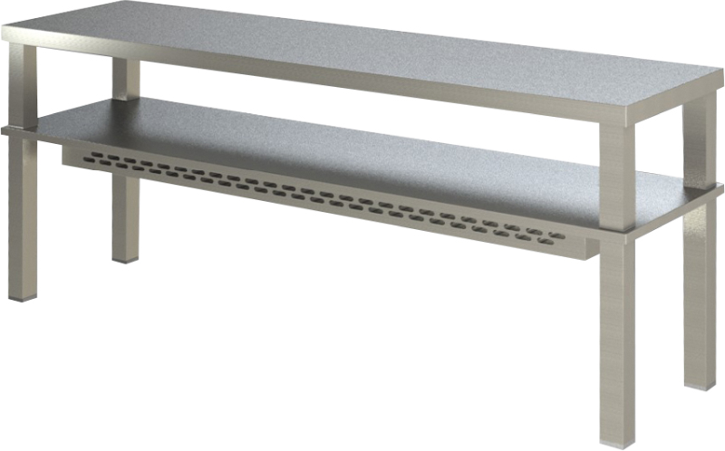 Aufsatzbord 2 Etagen, mit Wärmemodul Breite 200cm