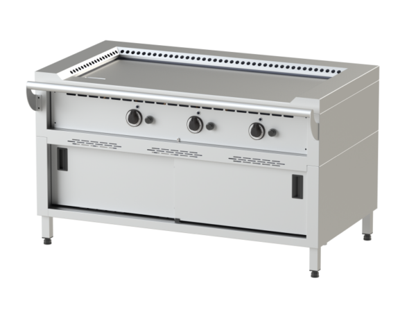 Gas Teppanyaki-Grill mit 3 Heizzonen 21 kW Tischgerät – Bild 2