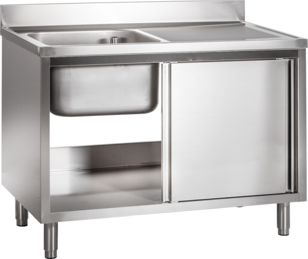 Spülschrank mit Schiebetüren B 120cm - Becken links – Bild 2
